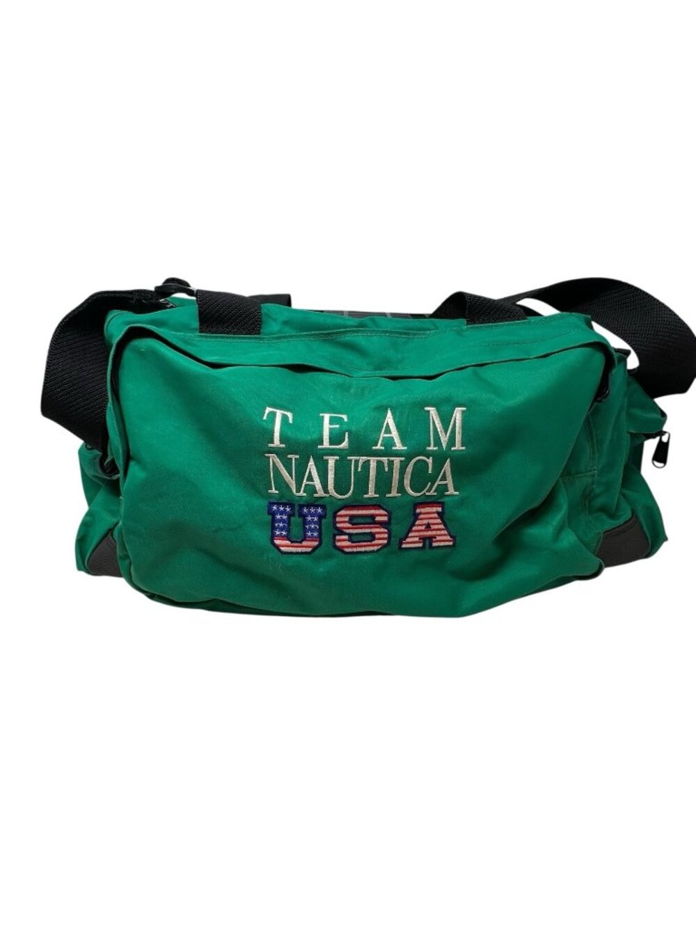 Nautica Team USA Vintage 90's Duffle Gym Travel Bag Retro Green Olympics 22"
